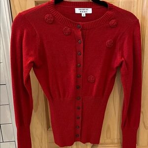 Frankie's Bikinis Cherry Red Cardigan